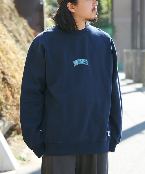 NO NEED（ノーニード）の「【NUTMEG】Basketクルートレーナー（スウェット・メンズ・チャコール/ネイビー/ブラック/グレー・M/L/LL）」の19枚目の写真