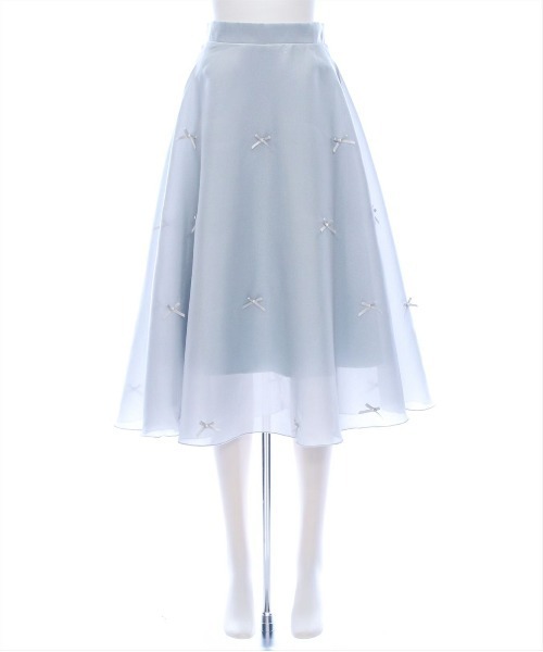 CLEAR BASIC（クリアベーシック）の「【低身長サイズ有】リボン付きチュールフレアスカート[大人 ガーリー バレエコア 骨格ウェーブ]≪SS新作≫（スカート・レディース・アイボリー/ネイビー/グレー・F/XS）」の15枚目の写真