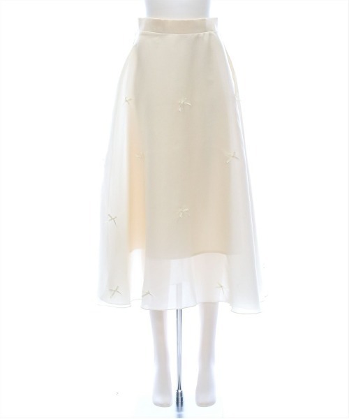 CLEAR BASIC（クリアベーシック）の「【低身長サイズ有】リボン付きチュールフレアスカート[大人 ガーリー バレエコア 骨格ウェーブ]≪SS新作≫（スカート・レディース・アイボリー/ネイビー/グレー・F/XS）」の16枚目の写真