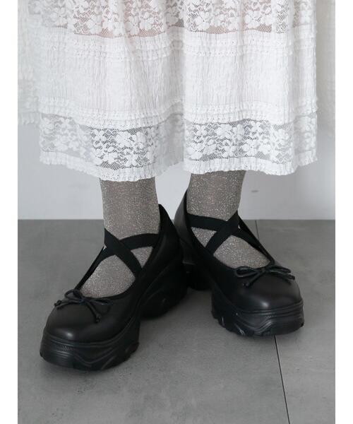 ehka sopo（エヘカソポ）の「バレエスニーカー（スニーカー・レディース・ブラック/キナリ・S/M/L）」の6枚目の写真