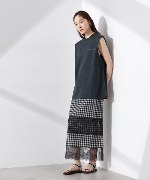 Russell Athletic(ラッセルアスレティック)の「RUSSELL ATHLETIC/別注 Jersey Sleeveless Graphic T(Tシャツ/カットソー・レディース・ミント/スミクロ/ホワイト・FREE)」の21枚目の写真