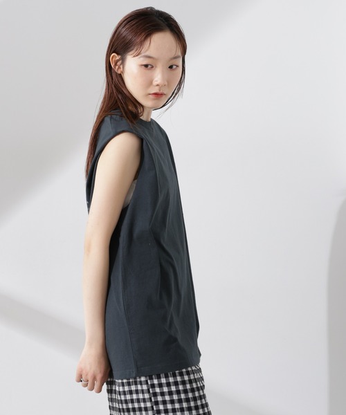 Russell Athletic(ラッセルアスレティック)の「RUSSELL ATHLETIC/別注 Jersey Sleeveless Graphic T(Tシャツ/カットソー・レディース・ミント/スミクロ/ホワイト・FREE)」の20枚目の写真