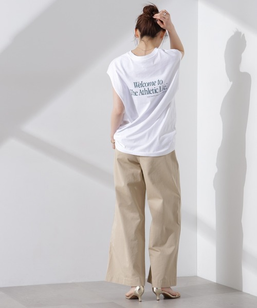 Russell Athletic(ラッセルアスレティック)の「RUSSELL ATHLETIC/別注 Jersey Sleeveless Graphic T(Tシャツ/カットソー・レディース・ミント/スミクロ/ホワイト・FREE)」の9枚目の写真