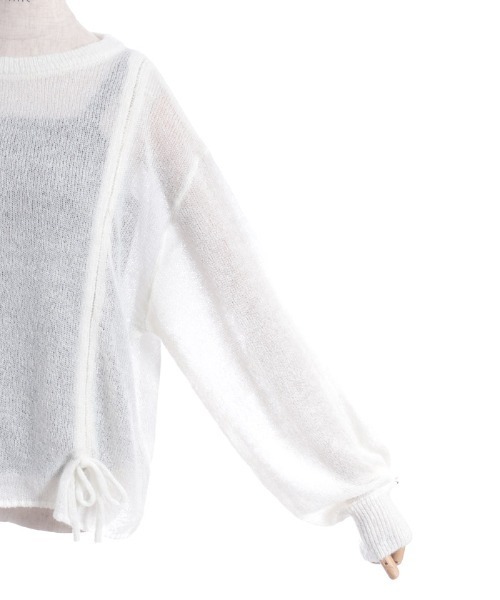 axes femme（アクシーズファム）の「ドロストシアーニット（ニット/セーター・レディース・ホワイト/グレー/ラベンダー・FREE）」の17枚目の写真