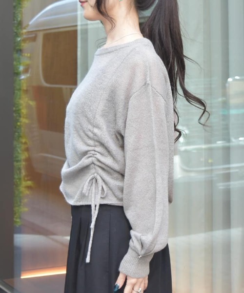 axes femme（アクシーズファム）の「ドロストシアーニット（ニット/セーター・レディース・ホワイト/グレー/ラベンダー・FREE）」の5枚目の写真