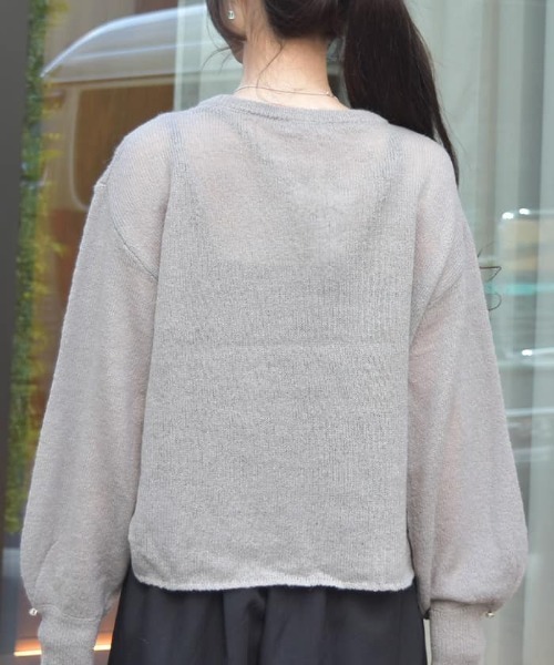 axes femme（アクシーズファム）の「ドロストシアーニット（ニット/セーター・レディース・ホワイト/グレー/ラベンダー・FREE）」の6枚目の写真