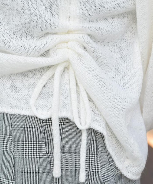 axes femme（アクシーズファム）の「ドロストシアーニット（ニット/セーター・レディース・ホワイト/グレー/ラベンダー・FREE）」の10枚目の写真