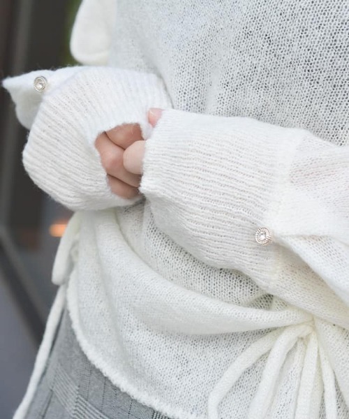 axes femme（アクシーズファム）の「ドロストシアーニット（ニット/セーター・レディース・ホワイト/グレー/ラベンダー・FREE）」の12枚目の写真