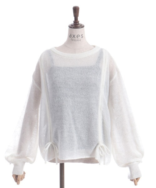 axes femme（アクシーズファム）の「ドロストシアーニット（ニット/セーター・レディース・ホワイト/グレー/ラベンダー・FREE）」の13枚目の写真