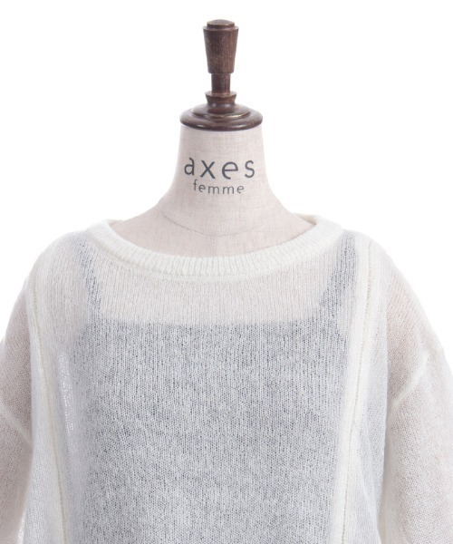 axes femme（アクシーズファム）の「ドロストシアーニット（ニット/セーター・レディース・ホワイト/グレー/ラベンダー・FREE）」の16枚目の写真