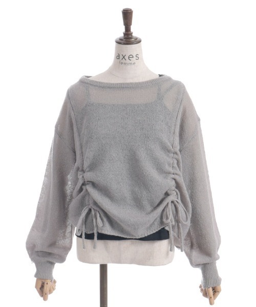 axes femme（アクシーズファム）の「ドロストシアーニット（ニット/セーター・レディース・ホワイト/グレー/ラベンダー・FREE）」の20枚目の写真