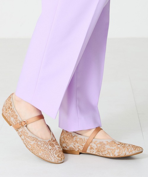 WA ORiental TRaffic（ダブルエーオリエンタルトラフィック）の「フラワー刺繍メリージェーンパンプス/52119（パンプス・レディース・グレー/オレンジ・34/35/36/37/38/39/40/41/42）」の10枚目の写真