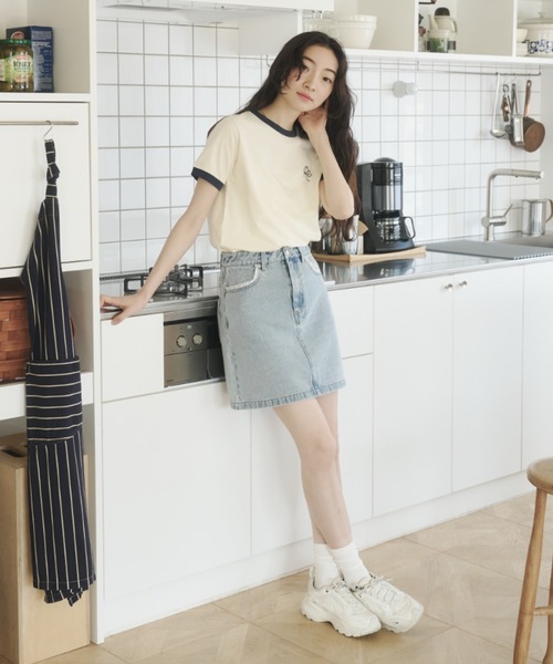 REMOON（リムーン）の「レース付きデニムミニスカート（スカート・レディース・ライトブルー・MEDIUM/SMALL）」の9枚目の写真