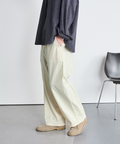 SHIPS.me(シップスミー)の「【ZOZO限定】SHIPS.me: 綿麻イージーベイカーパンツ(その他パンツ・メンズ・ブラウン/ブラック/オリーブ/アイボリー・XL-Short/L-Regular/L-Short/M-Regular/M-Short/S-Regular/S-Short/XS-Regular/XS-Short/XL-Regular)」の16枚目の写真
