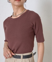 COLONY 2139 | ビスコースリブクルー半袖ニット(ニット/セーター)