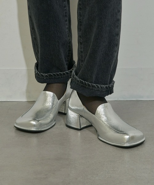 ALM.（アルム）の「【ALM.】TICO LEATHER PUMPS ローファーパンプス（ローファー・レディース・ブラック/シルバー/レオパード・38/37/36）」の18枚目の写真