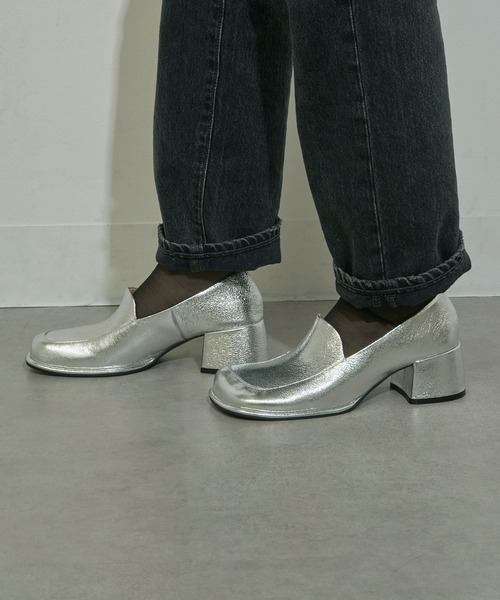 ALM.（アルム）の「【ALM.】TICO LEATHER PUMPS ローファーパンプス（ローファー・レディース・ブラック/シルバー/レオパード・38/37/36）」の16枚目の写真