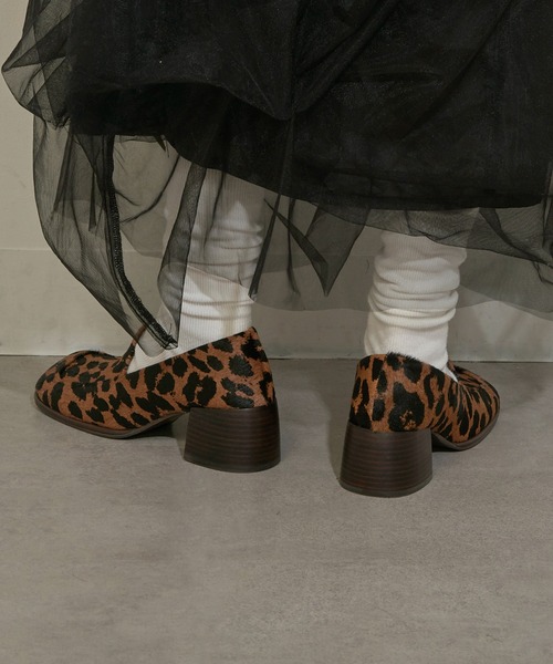 ALM.（アルム）の「【ALM.】TICO LEATHER PUMPS ローファーパンプス（ローファー・レディース・ブラック/シルバー/レオパード・38/37/36）」の7枚目の写真