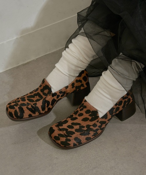 ALM.（アルム）の「【ALM.】TICO LEATHER PUMPS ローファーパンプス（ローファー・レディース・ブラック/シルバー/レオパード・38/37/36）」の12枚目の写真