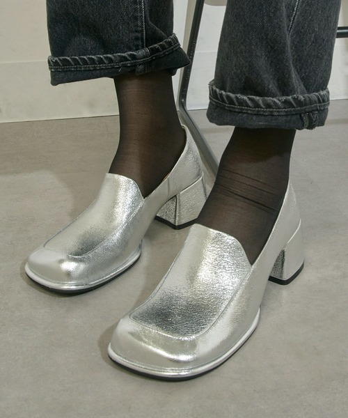 ALM.（アルム）の「【ALM.】TICO LEATHER PUMPS ローファーパンプス（ローファー・レディース・ブラック/シルバー/レオパード・38/37/36）」の21枚目の写真