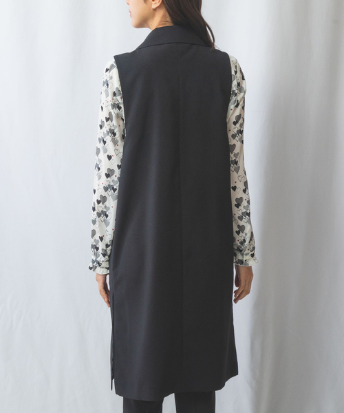 NARACAMICIE（ナラカミーチェ）の「【NARACAMICIE】トロピカルポリエステルジレ（その他アウター・レディース・ブラック・M）」の5枚目の写真