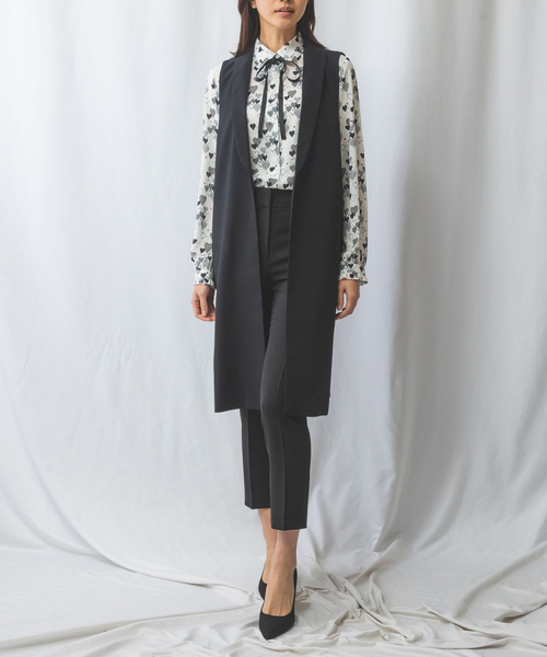 NARACAMICIE（ナラカミーチェ）の「【NARACAMICIE】トロピカルポリエステルジレ（その他アウター・レディース・ブラック・M）」の10枚目の写真