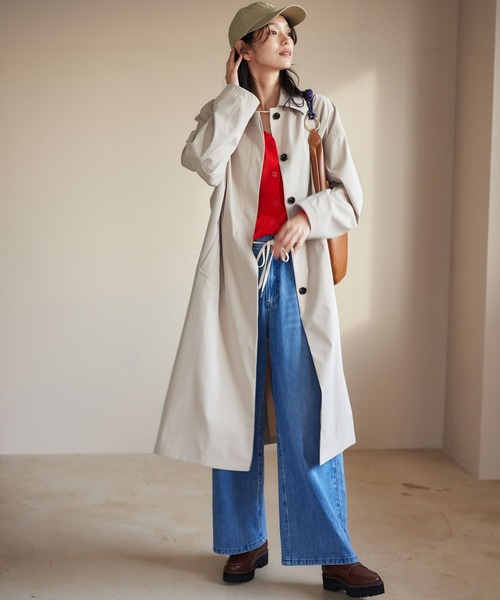 BARNYARDSTORM（バンヤードストーム）の「BARNYARDSTORM /　シアーライトＶネックカーディガン 【『BABALOG』チャンネルご紹介アイテム】（カーディガン/ボレロ・レディース・オレンジ/ブラウン/ホワイト・1/0）」の4枚目の写真