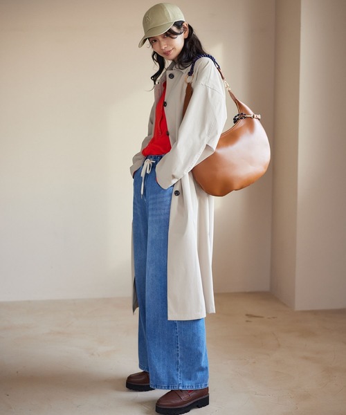 BARNYARDSTORM（バンヤードストーム）の「BARNYARDSTORM /　シアーライトＶネックカーディガン 【『BABALOG』チャンネルご紹介アイテム】（カーディガン/ボレロ・レディース・オレンジ/ブラウン/ホワイト・1/0）」の5枚目の写真