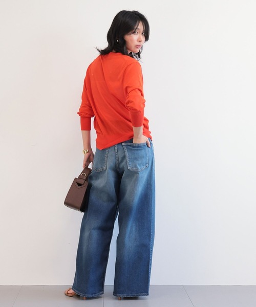 BARNYARDSTORM（バンヤードストーム）の「BARNYARDSTORM /　シアーライトＶネックカーディガン 【『BABALOG』チャンネルご紹介アイテム】（カーディガン/ボレロ・レディース・オレンジ/ブラウン/ホワイト・1/0）」の14枚目の写真