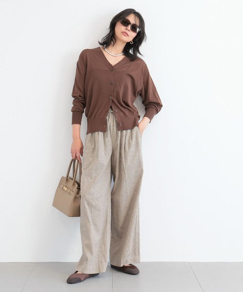 BARNYARDSTORM（バンヤードストーム）の「BARNYARDSTORM /　シアーライトＶネックカーディガン 【『BABALOG』チャンネルご紹介アイテム】（カーディガン/ボレロ・レディース・オレンジ/ブラウン/ホワイト・1/0）」の17枚目の写真