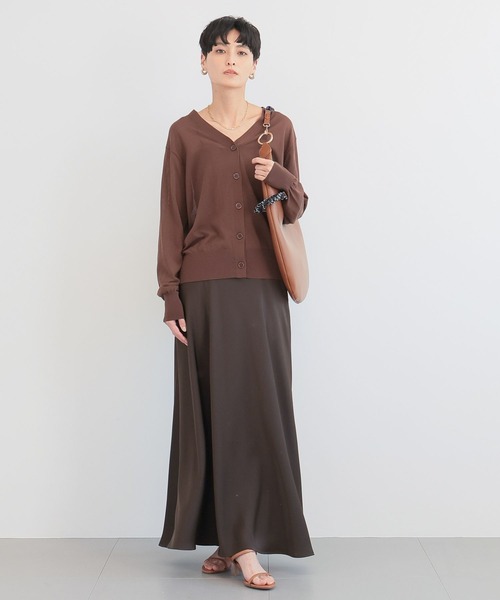 BARNYARDSTORM（バンヤードストーム）の「BARNYARDSTORM /　シアーライトＶネックカーディガン 【『BABALOG』チャンネルご紹介アイテム】（カーディガン/ボレロ・レディース・オレンジ/ブラウン/ホワイト・1/0）」の20枚目の写真