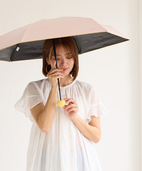 ROPE' PICNIC（ロペピクニック）の「【Wpc.】【晴雨兼用・遮光】ベビーコロン折りたたみ日傘（折りたたみ傘・レディース・ピンク/グレー・FREE）」の2枚目の写真