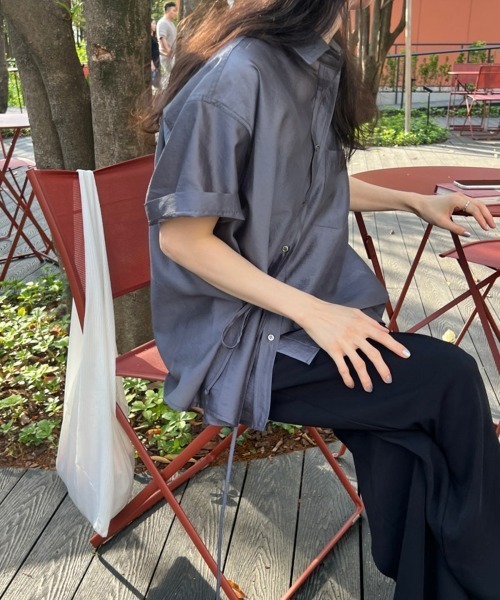 ブラウス シャツ 「on:nue」シャイニーシアーシャツ/2025 SS COLLECTION レディース on:nue】シャイニーシアーシャツ/2025 SS COLLECTION（シャツ