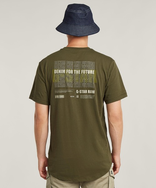 G-STAR(ジースター)の「LASH BACK GRAPHIC T-SHIRT/バックグラフィックTシャツ(Tシャツ/カットソー・メンズ・ホワイト/オリーブ/ダークブラック・X-SMALL/X-LARGE/SMALL/MEDIUM/LARGE)」の14枚目の写真
