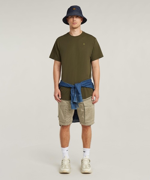 G-STAR(ジースター)の「LASH BACK GRAPHIC T-SHIRT/バックグラフィックTシャツ(Tシャツ/カットソー・メンズ・ホワイト/オリーブ/ダークブラック・X-SMALL/X-LARGE/SMALL/MEDIUM/LARGE)」の4枚目の写真