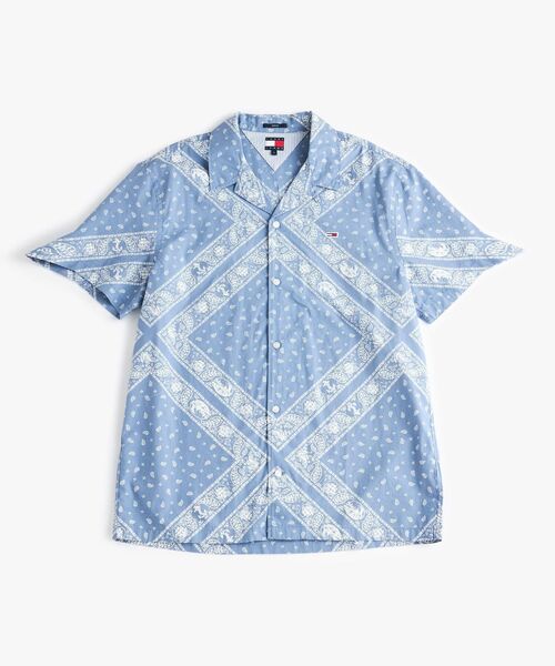 tommy jeans（トミー ジーンズ）の「レギュラーオールオーバープリントショートスリーブシャツ（シャツ/ブラウス・メンズ・ブルー/ホワイト・MEDIUM/LARGE/SMALL/X-LARGE）」の12枚目の写真