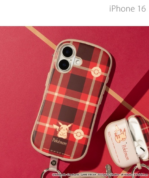 新品 iFace ポケモン iPhone16 チェックベージュ かわいい ケース 新品 iFace ポケモン iPhone16 チェックベージュ かわいい