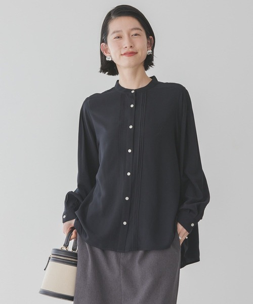 AMERICAN HOLIC(アメリカンホリック)の「サラックールタックブラウス(シャツ/ブラウス・レディース・アイボリー/ブラック/サックスブルー/ピンク・M/L)」の18枚目の写真