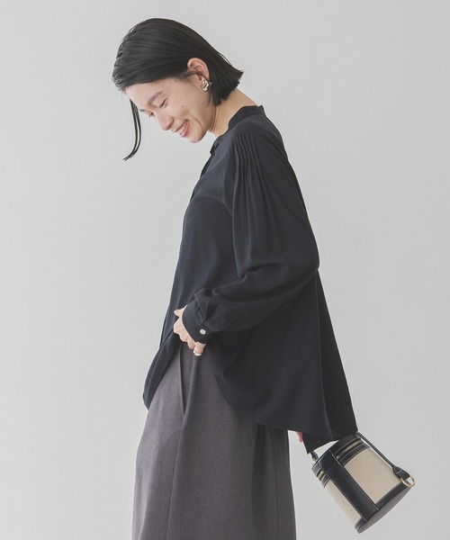 AMERICAN HOLIC(アメリカンホリック)の「サラックールタックブラウス(シャツ/ブラウス・レディース・アイボリー/ブラック/サックスブルー/ピンク・M/L)」の19枚目の写真