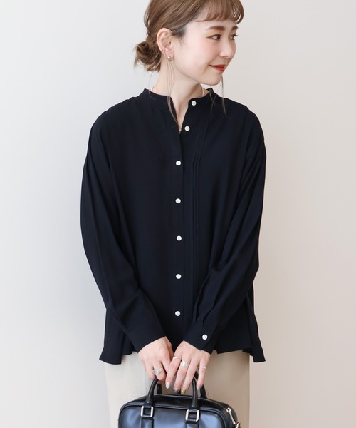 AMERICAN HOLIC(アメリカンホリック)の「サラックールタックブラウス(シャツ/ブラウス・レディース・アイボリー/ブラック/サックスブルー/ピンク・M/L)」の15枚目の写真