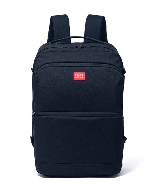BEAMS DESIGN(ビームス デザイン)の「BEAMSDESIGN(ビームスデザイン)ROUTINE バックパック(L)(バックパック/リュック・メンズ・ブラック/レッド・FREE)」の2枚目の写真