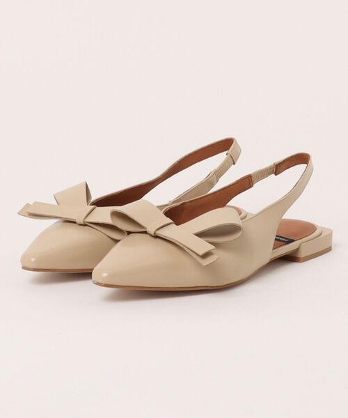 ANGEL ALARCON(アンヘルアラルコン)の「【ANGEL ALARCON】ポインテッドトウローヒールリボンパンプス(D51304)(パンプス・レディース・ブラック/ベージュ・36/37/38/39/35)」の5枚目の写真