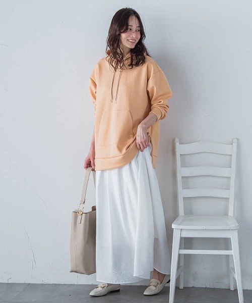 LAUTREAMONT(ロートレアモン)の「シアーフレアースカート≪洗濯機で洗える≫(スカート・レディース・ホワイト/ベージュ/チャコールグレー・9号/7号)」の8枚目の写真