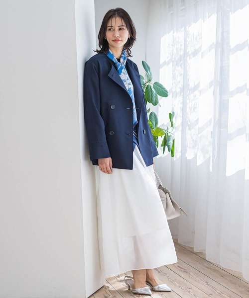 LAUTREAMONT(ロートレアモン)の「シアーフレアースカート≪洗濯機で洗える≫(スカート・レディース・ホワイト/ベージュ/チャコールグレー・9号/7号)」の17枚目の写真