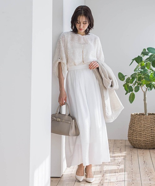 セール】シアーフレアースカート≪洗濯機で洗える≫（スカート