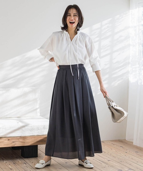 ロートレアモン（LAUTREAMONT）/シアーフレアースカート≪洗濯機で洗える≫ セール】シアーフレアースカート≪洗濯機で洗える≫（スカート