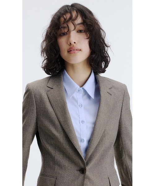 AOYAMA(アオヤマ)の「ストレッチ性が快適な着心地◎テーラードジャケット|オフィス・通勤・オケージョン|セットアップ着用可|(スーツジャケット・レディース・ベージュ・11号/9号/13号/15号)」の7枚目の写真