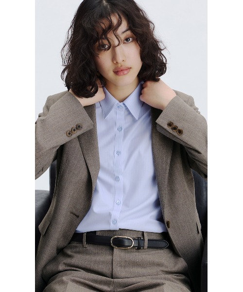 AOYAMA(アオヤマ)の「ストレッチ性が快適な着心地◎テーラードジャケット|オフィス・通勤・オケージョン|セットアップ着用可|(スーツジャケット・レディース・ベージュ・11号/9号/13号/15号)」の4枚目の写真