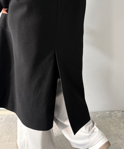 classicalelf（クラシカルエルフ）の「ぐっとエレガントに。でも、決めすぎない。ロング丈比翼ステンカラーコート オーバーサイズ（ステンカラーコート・レディース・チャコールグレー/ブラック/ブラウン・LARGE/MEDIUM/SMALL/X-LARGE）」の19枚目の写真