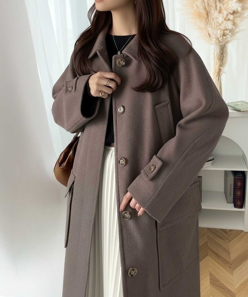 セール】ぐっとエレガントに。でも、決めすぎない。ロング丈比翼ステン